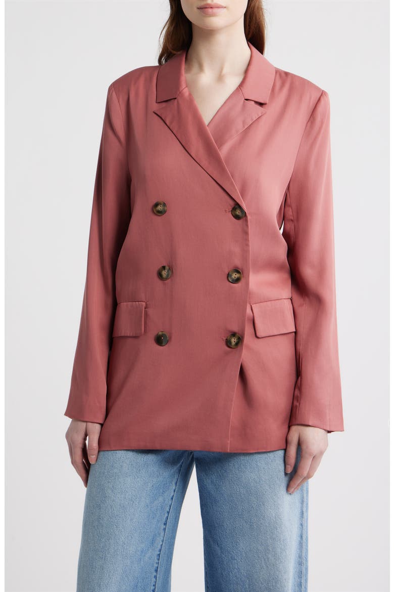 Anthony Double Breasted Longline Blazer, Alternate, color, LIPSTICK