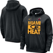 Nike Men's Nike Black Miami Heat Courtside Club Pullover Hoodie