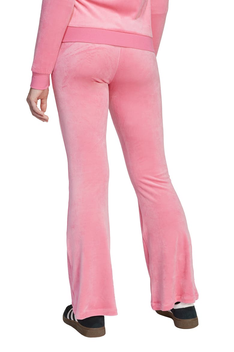 Kids' Velour Flare Leg Pants, Alternate, color, PINK