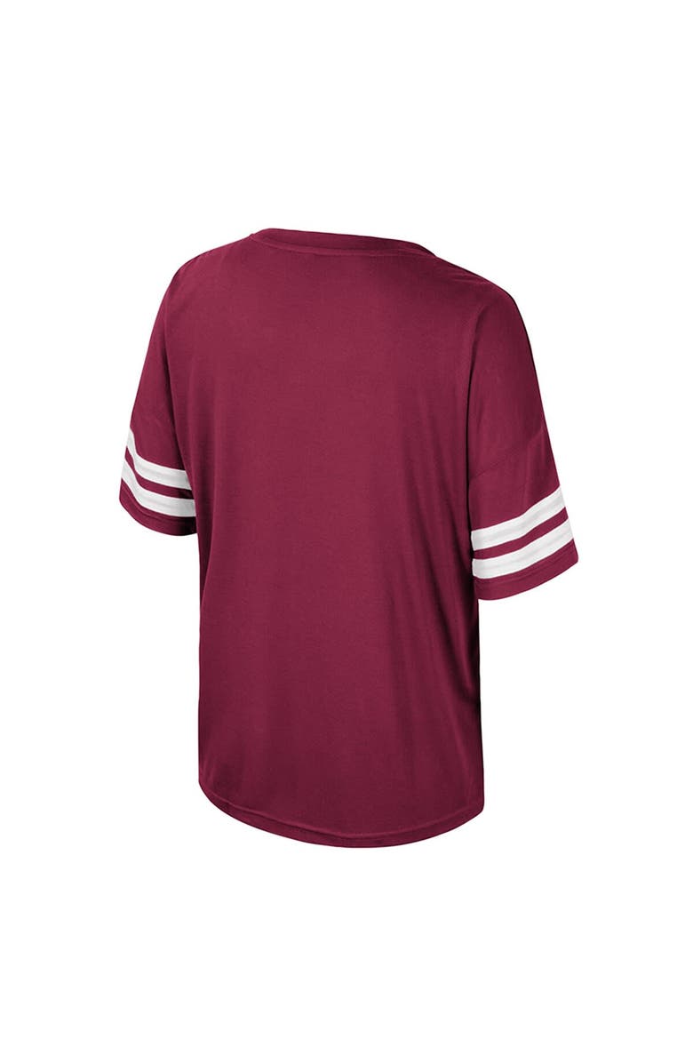 COLOSSEUM Women's Colosseum  Garnet Florida State Seminoles Treasure Oversized Sequin T-Shirt, Alternate, color, 