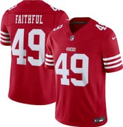 Nike Men's Nike The Faithful Scarlet San Francisco 49ers Team Vapor F.U.S.E. Stitched Limited Jersey