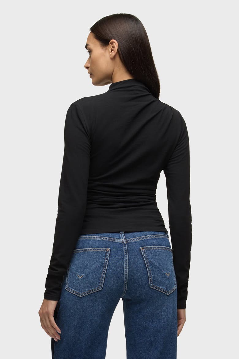 Mock Neck Long Sleeve, Alternate, color, BLACK