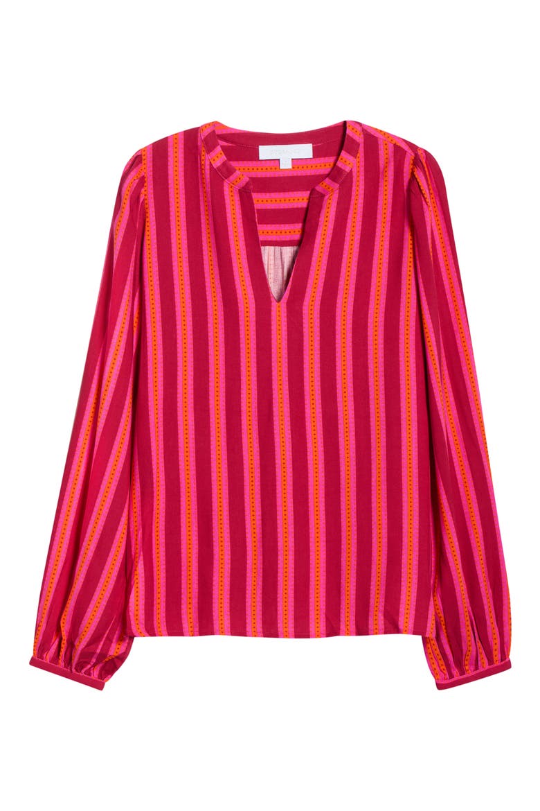 Clarisa Stripe Maxina Top, Alternate, color, FUCHSIA-ORANGE
