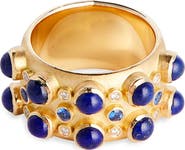 Grace Winfrey Trio Cabochan Cigar Band Ring