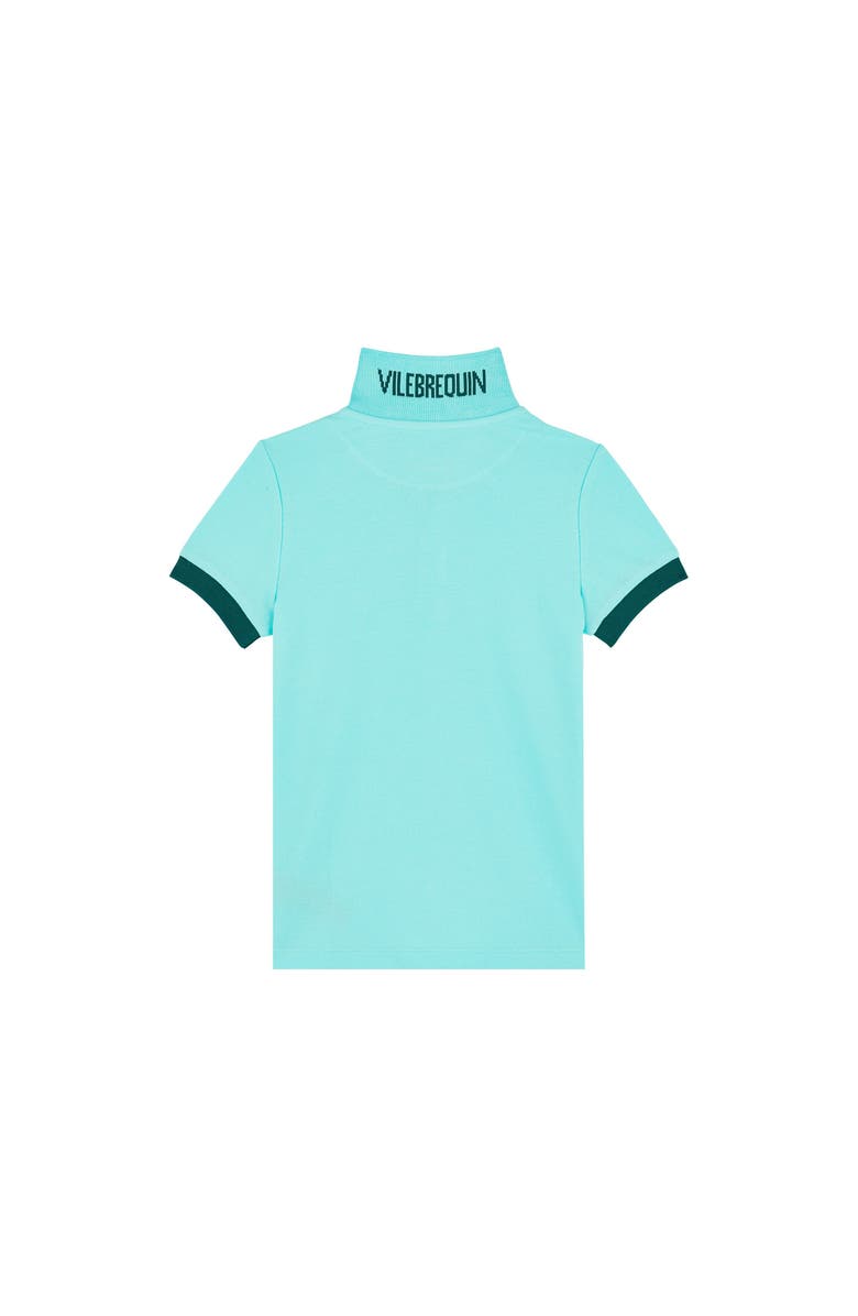Vilebrequin Kids' Organic Cotton Pique Polo, Alternate, color, Lagon