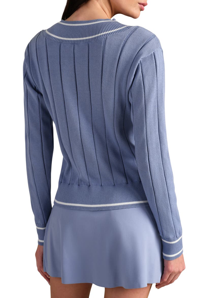 Varsity Rib Sweater, Alternate, color, HYDRANGEA BLUE