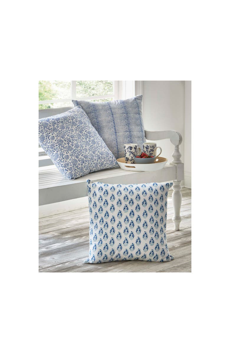 tag Blue Irregular Dot Block Cotton Throw Pillow Removable Insert, Alternate, color, Blue