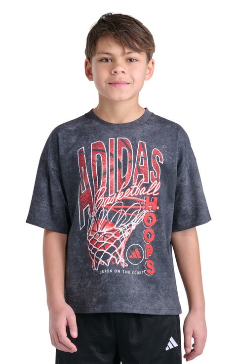 Kids' Basketball Cotton Graphic T-Shirt
