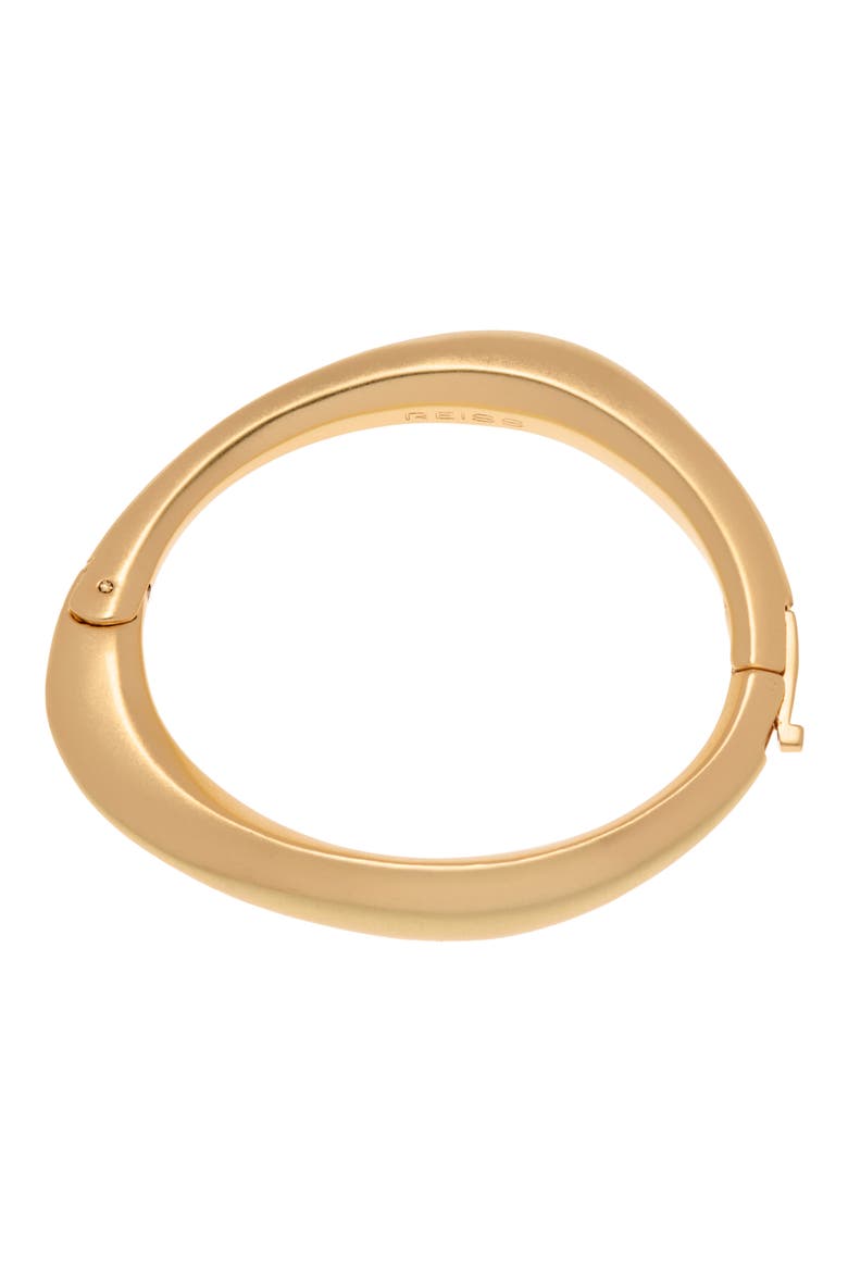 Sierra Smooth Curve Hinge Bracelet, Alternate, color, GOLD TONE