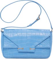 TOM FORD Small Aube Croc Embossed Leather Shoulder Bag