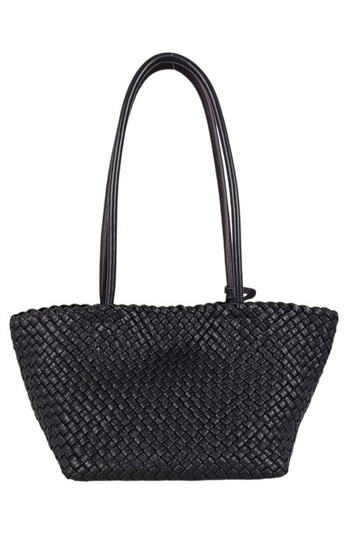 Lodis Hadley Woven Shoulder Bag In Black