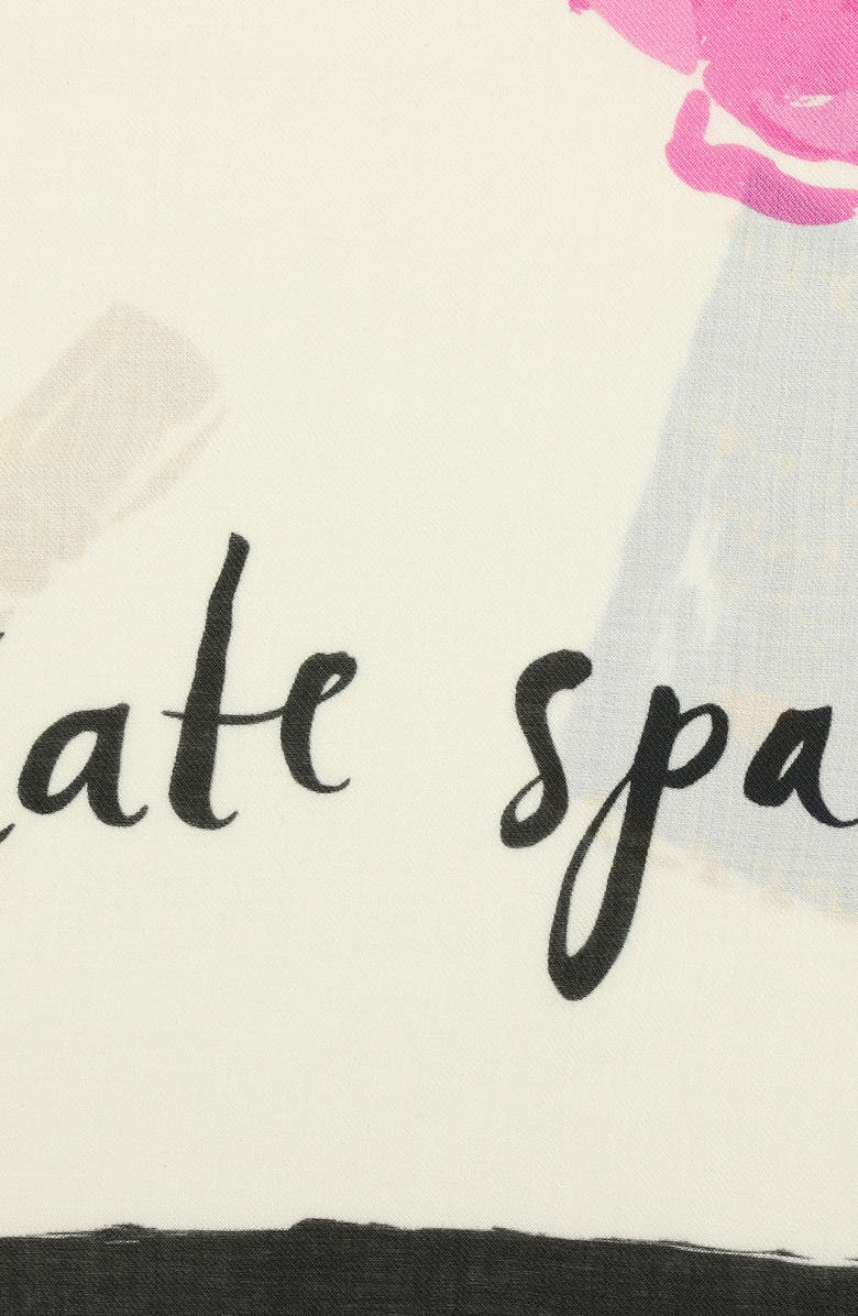 Kate Spade New York things we love oblong scarf, Alternate, color, Cream