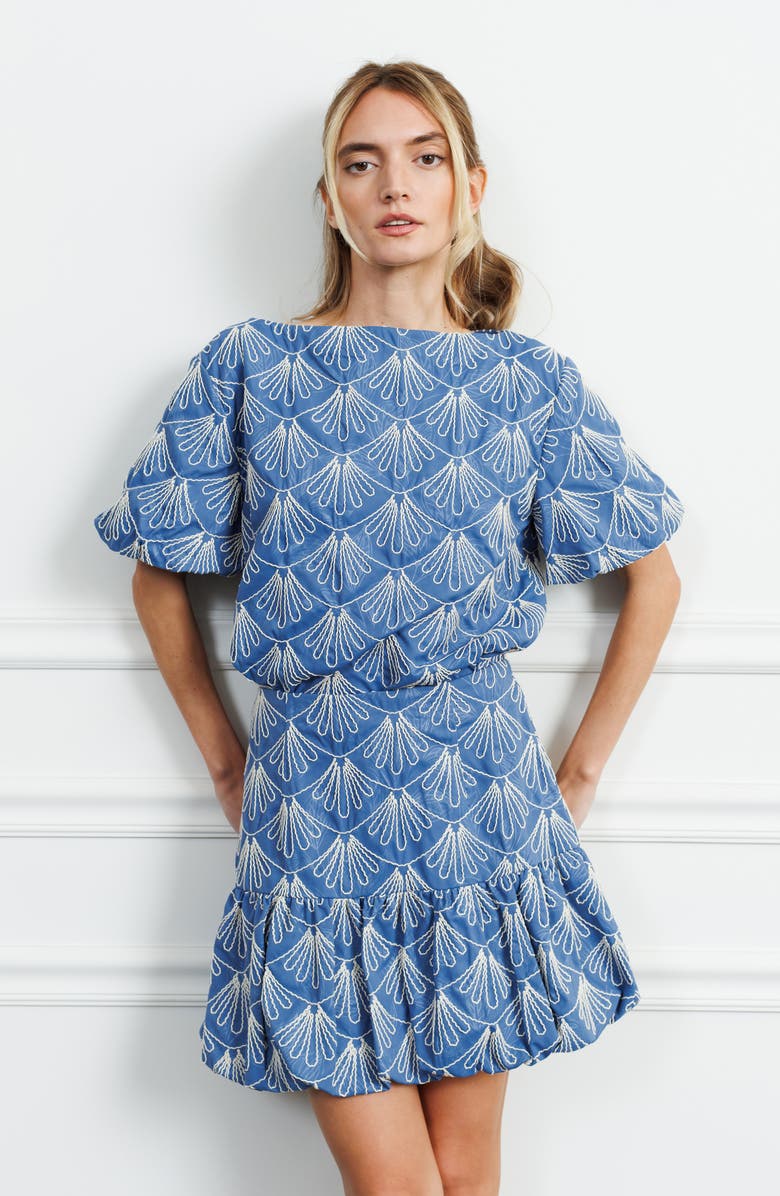 CIEBON Alick Print Top, Alternate, color, Blue