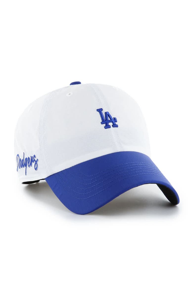 '47 Men's '47 White/Royal Los Angeles Dodgers Vista Mini Clean Up brrr° Adjustable Hat, Alternate, color, White