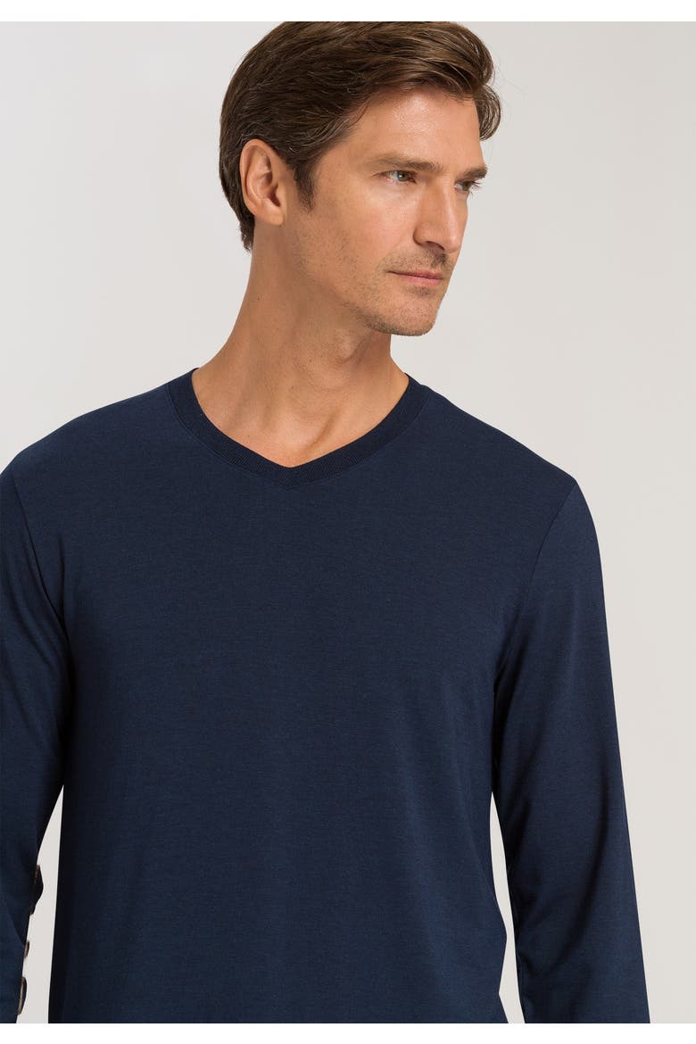 Casuals Long Sleeve V-Neck Top, Alternate, color, Deep Navy