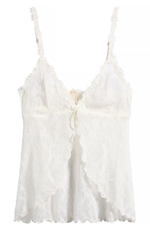 Stretch Lace Babydoll Top (Regular & Plus)