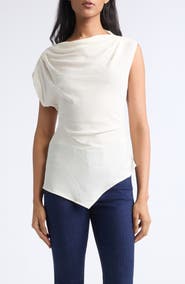 Veronica Beard Yvonne Pleat Top