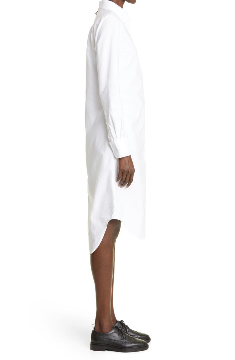 Thom Browne Long Sleeve Oxford Button-Down Shirtdress, Alternate, color, 