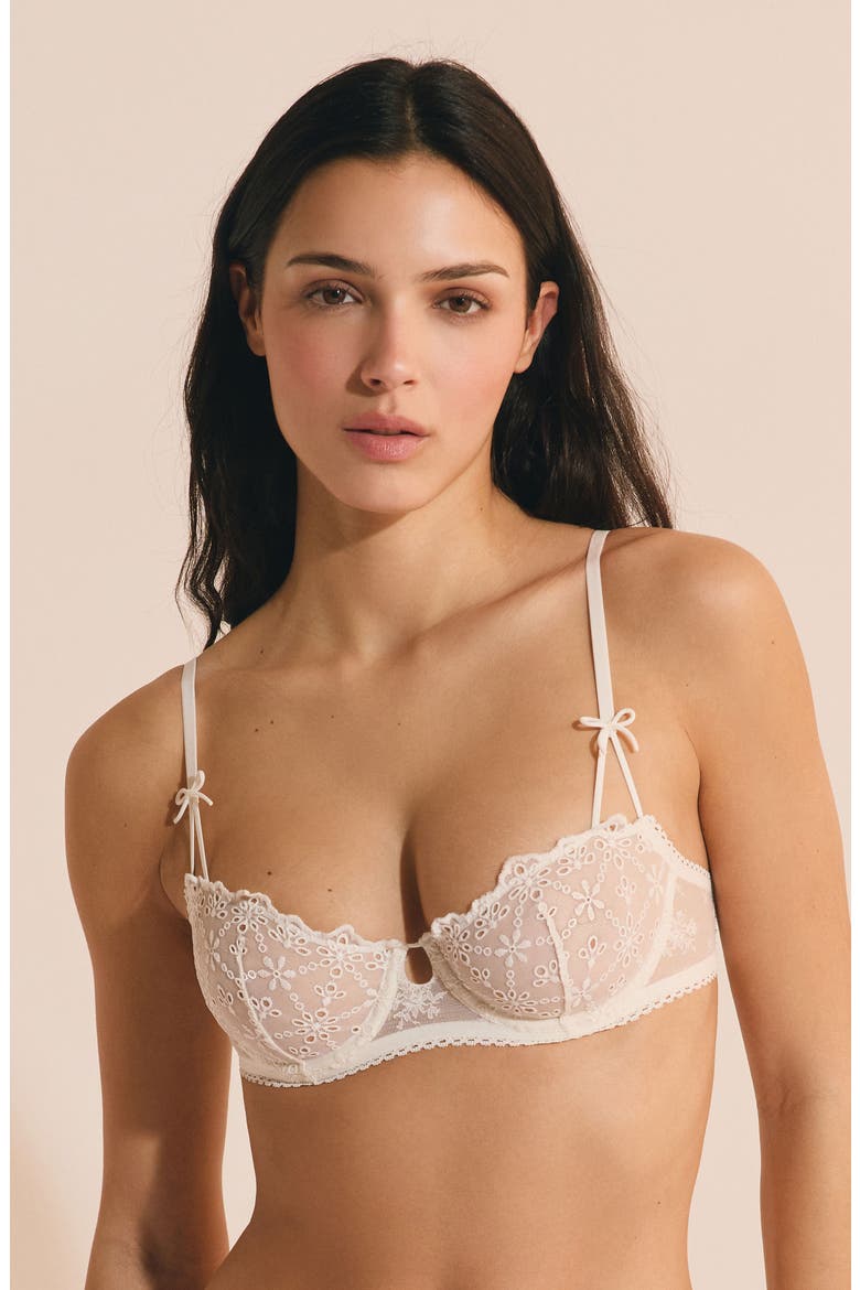Jane Underwire Balconette Bra, Alternate, color, ECRU