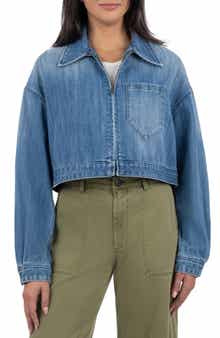 KUT from the Kloth Luna Oversize Crop Denim Jacket