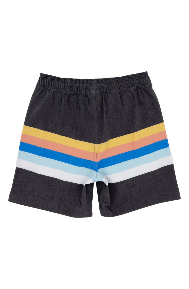 Feather 4 Arrow Kids' Vintage Stripe Volley Swim Trunks, Alternate, color, 