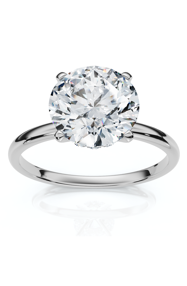 Bliss Diamond Certified 1Ct Hidden Halo Diamond Engagement Ring 14k Gold Lab Grown, Alternate, color, 14K White Gold