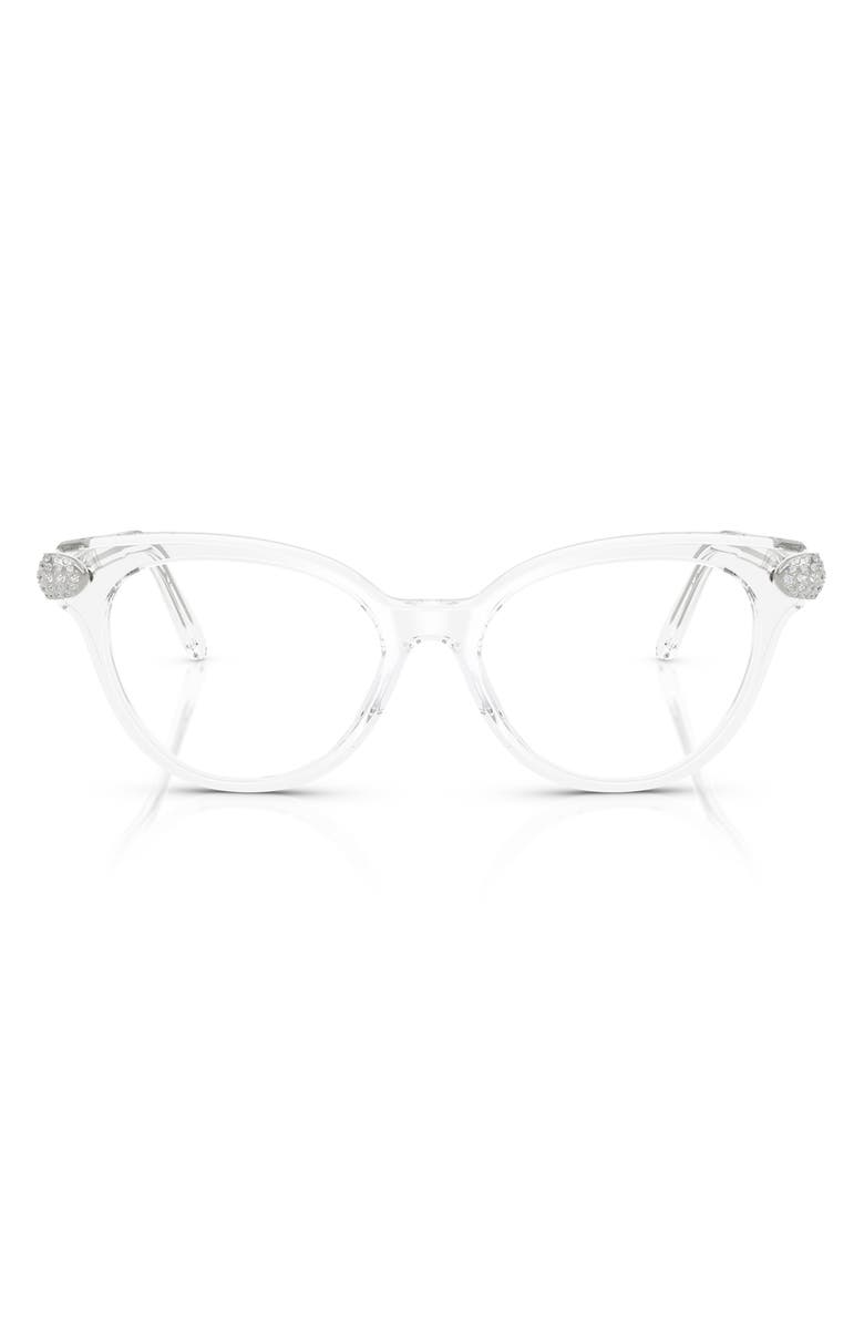 Swarovski 53mm Phantos Optical Glasses, Main, color, Transparent/ Demo Lens