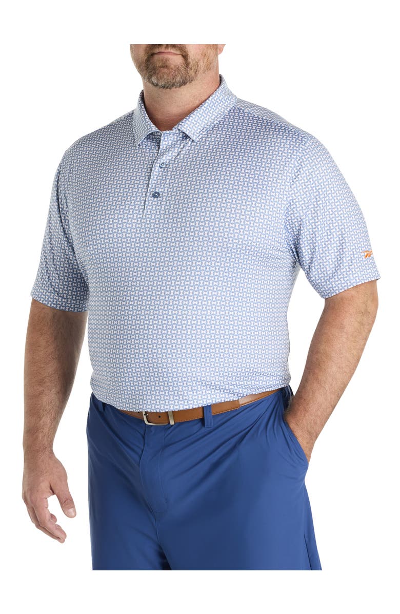 Reebok Big & Tall Art Deco Performance Polo Shirt, Main, color, Shadow