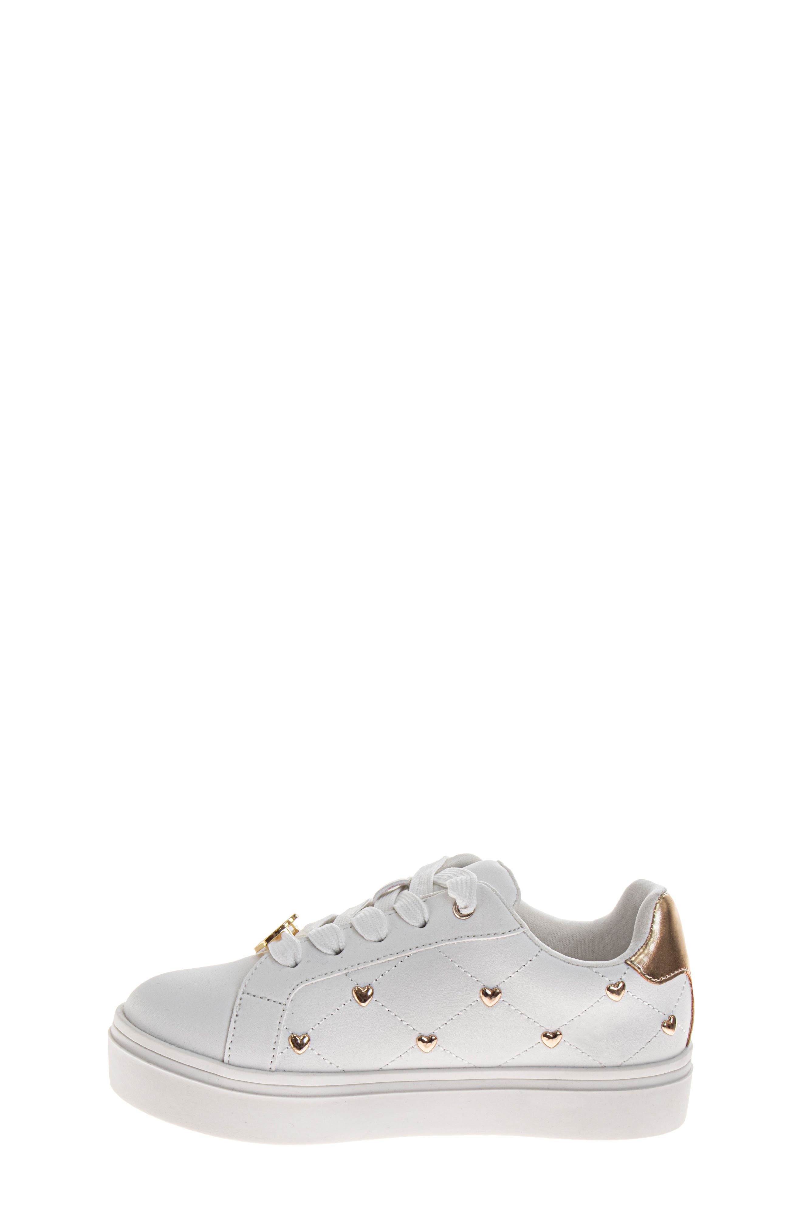 BADGLEY MISCHKA Kids' Sneaker, Alternate, color, White/ Gold