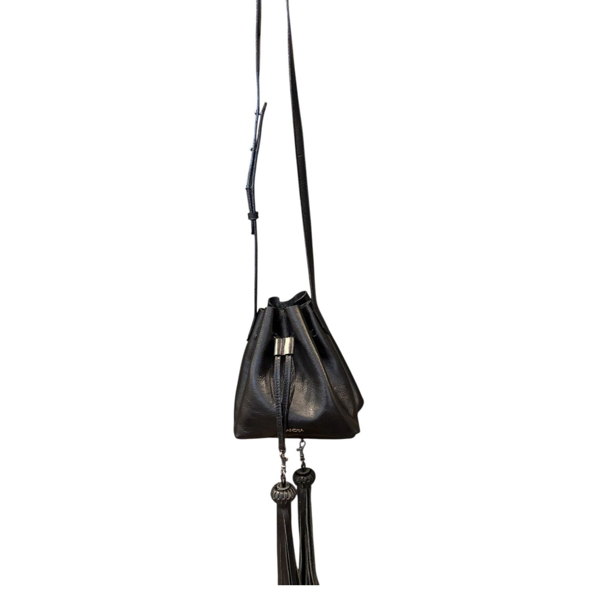 Lechuza Leather Crossbody Bag, Alternate, color, Black