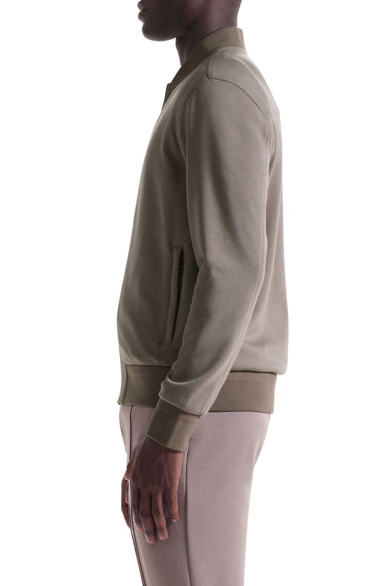 Soft Touch Knit Reversible Bomber Jacket, Alternate, color, WALNUT