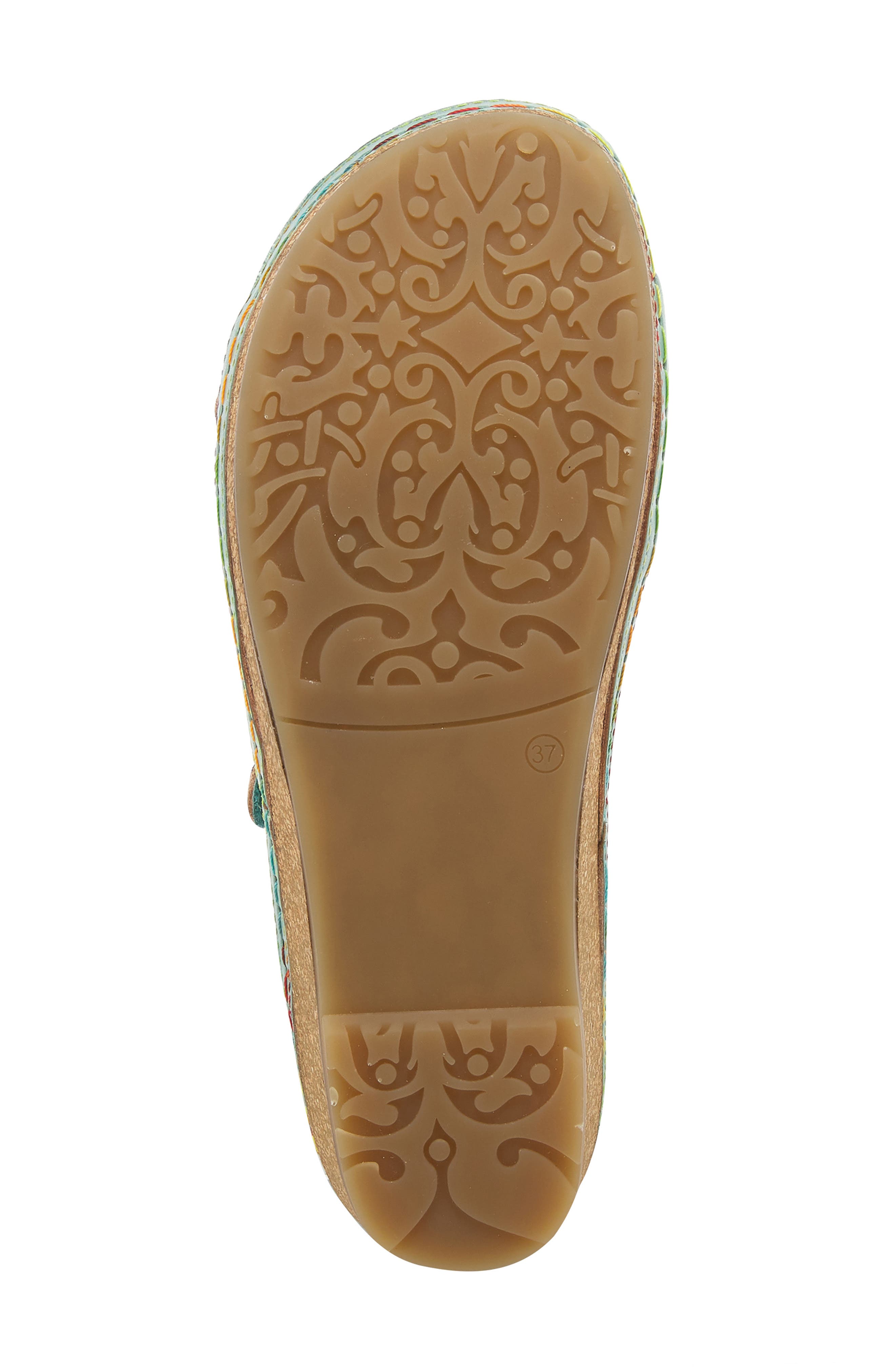 L'Artiste by Spring Step Poetry Floral Wedge Slide Sandal, Alternate, color, 