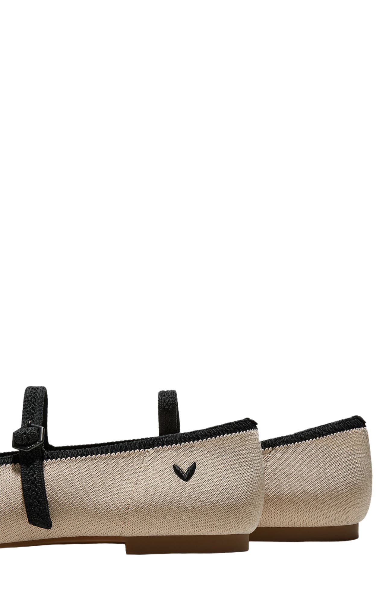 VIVAIA Almond-toe Mary-Jane ballet flats, Alternate, color, Almond Black