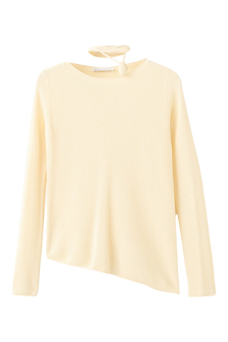 Asymmetric Rib Sweater, Alternate, color, PASTEL YELLOW