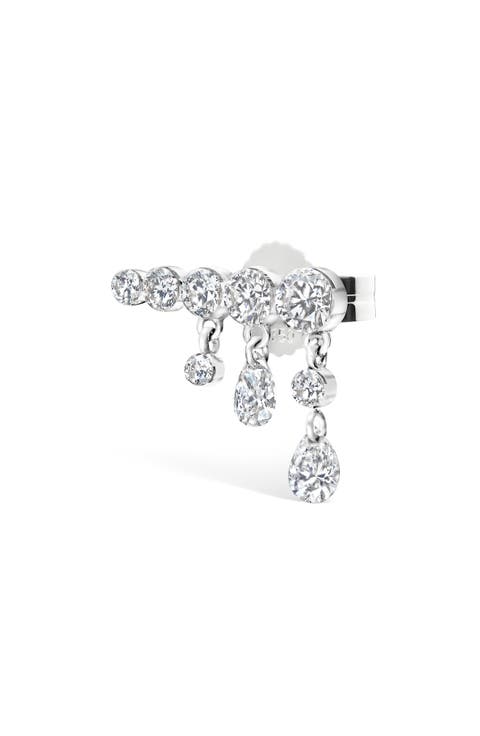 Invisible Set Diamond Single Crescendo Ear Crawler