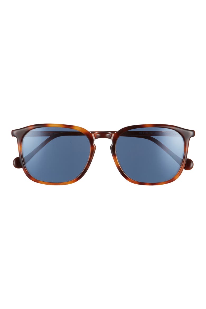 56mm Square Sunglasses, Main, color, DARK HAVANA/ BLUE FLASH
