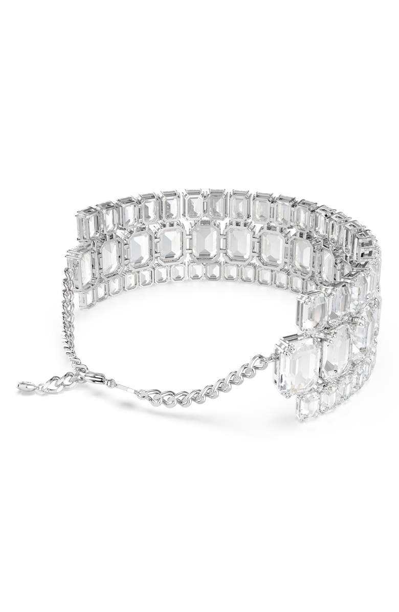 Swarovski Millenia Crystal Choker, Alternate, color, White/ Silver