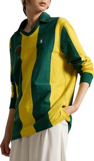 Polo Ralph Lauren Oversized Long Sleeve Cotton Rugby Shirt