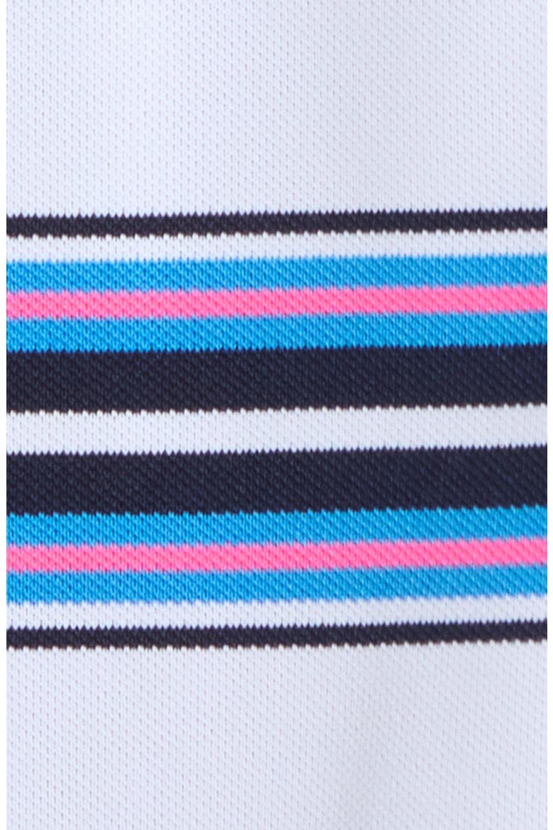 Offset Stripe Performance Sleeveless Polo, Alternate, color, SNOW / KNOCKOUT PINK