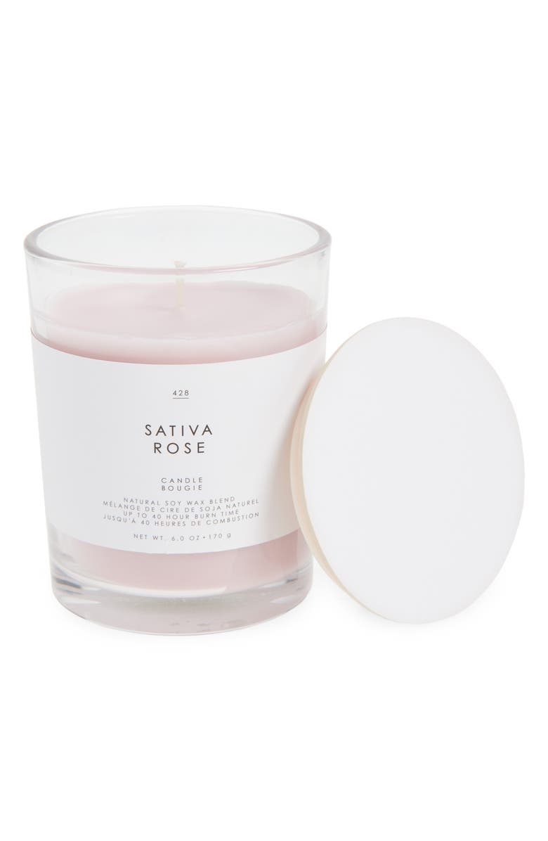 LE MONDE GOURMAND Sativa Rose Scented Candle, Main, color, 