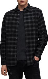 AllSaints Eastburn Plaid Button-Up Shirt