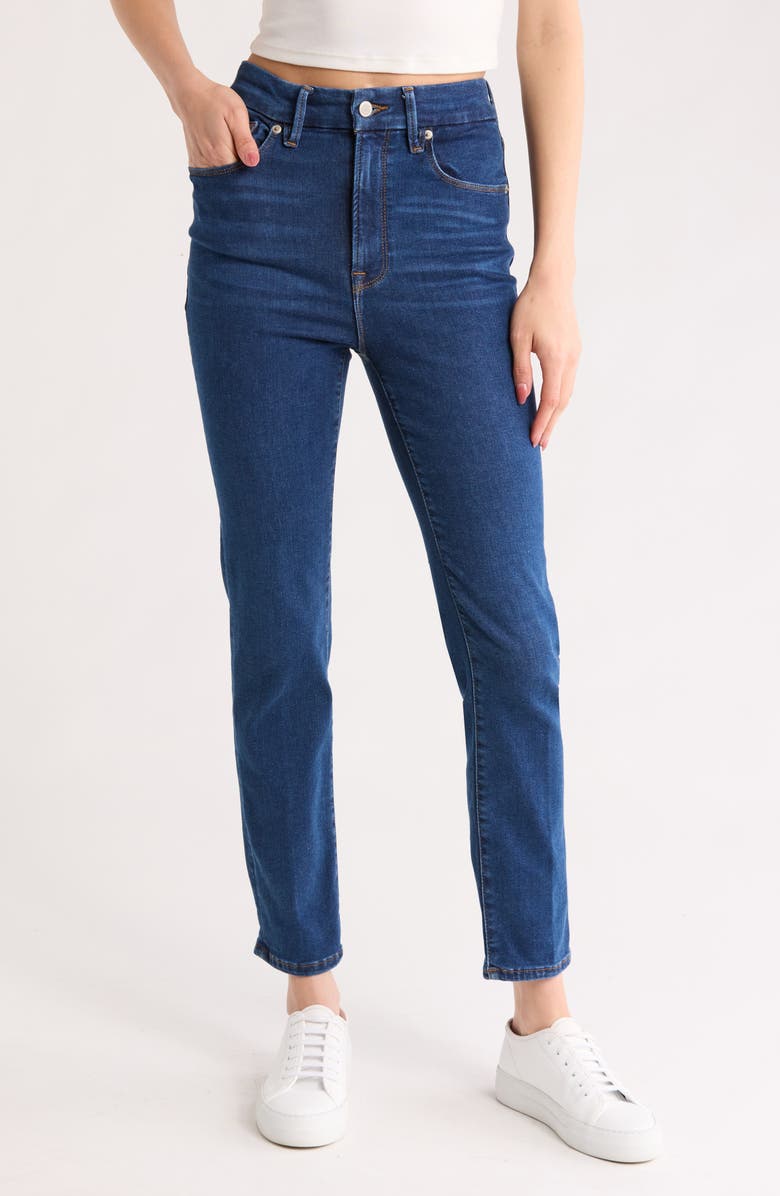 Good American Always Fits Good Classic Jeans, Main, color, Blue