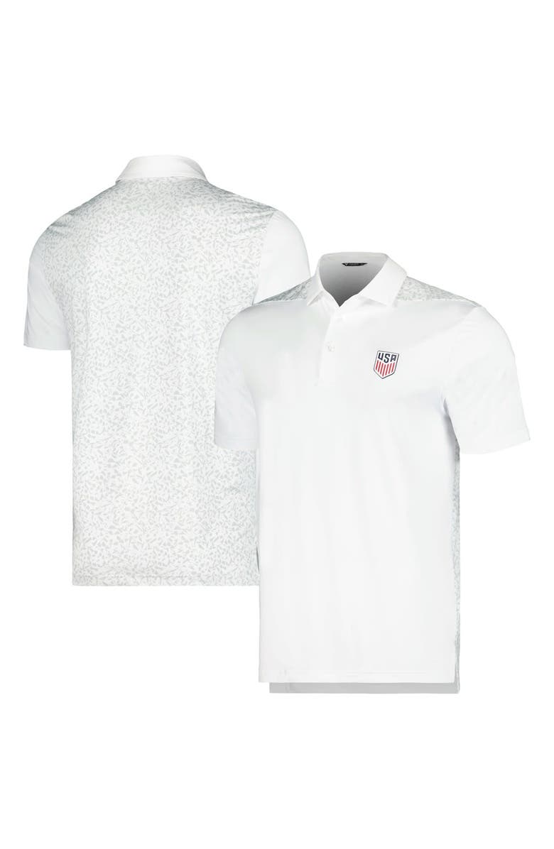 LEVELWEAR Men's Levelwear White USMNT Spry Performance Polo, Alternate, color, White