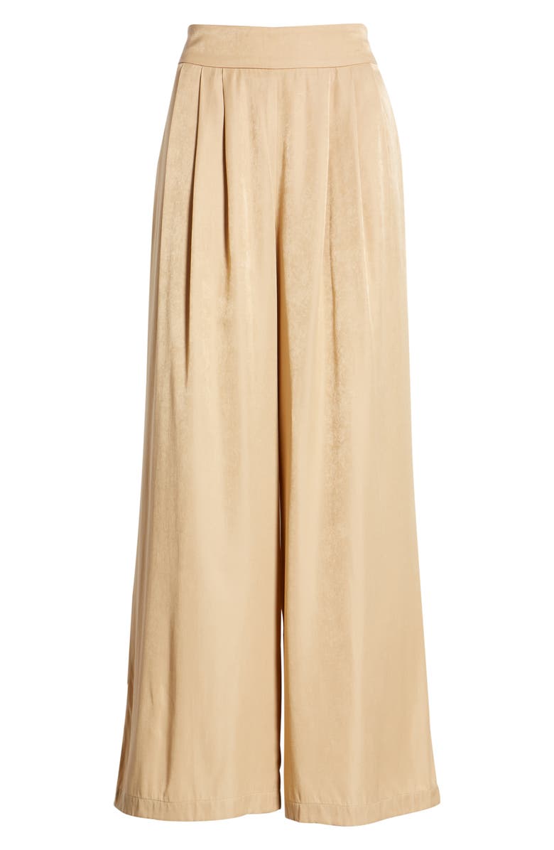 All in Favor Wide Leg Satin Pants, Alternate, color, 