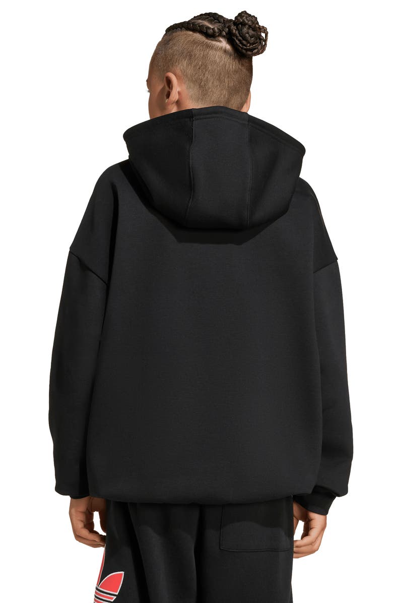 adidas Originals Kids' Trefoil Hoodie, Alternate, color, Black