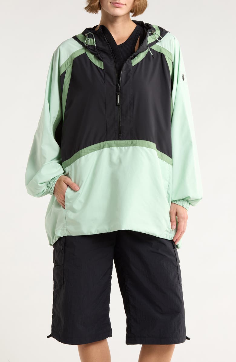 Free People FP Movement Care Like the Wind Anorak, Main, color, Green