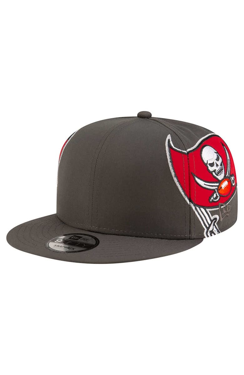 New Era Men's New Era Pewter Tampa Bay Buccaneers  Helmet 9FIFTY Snapback Hat, Main, color, 