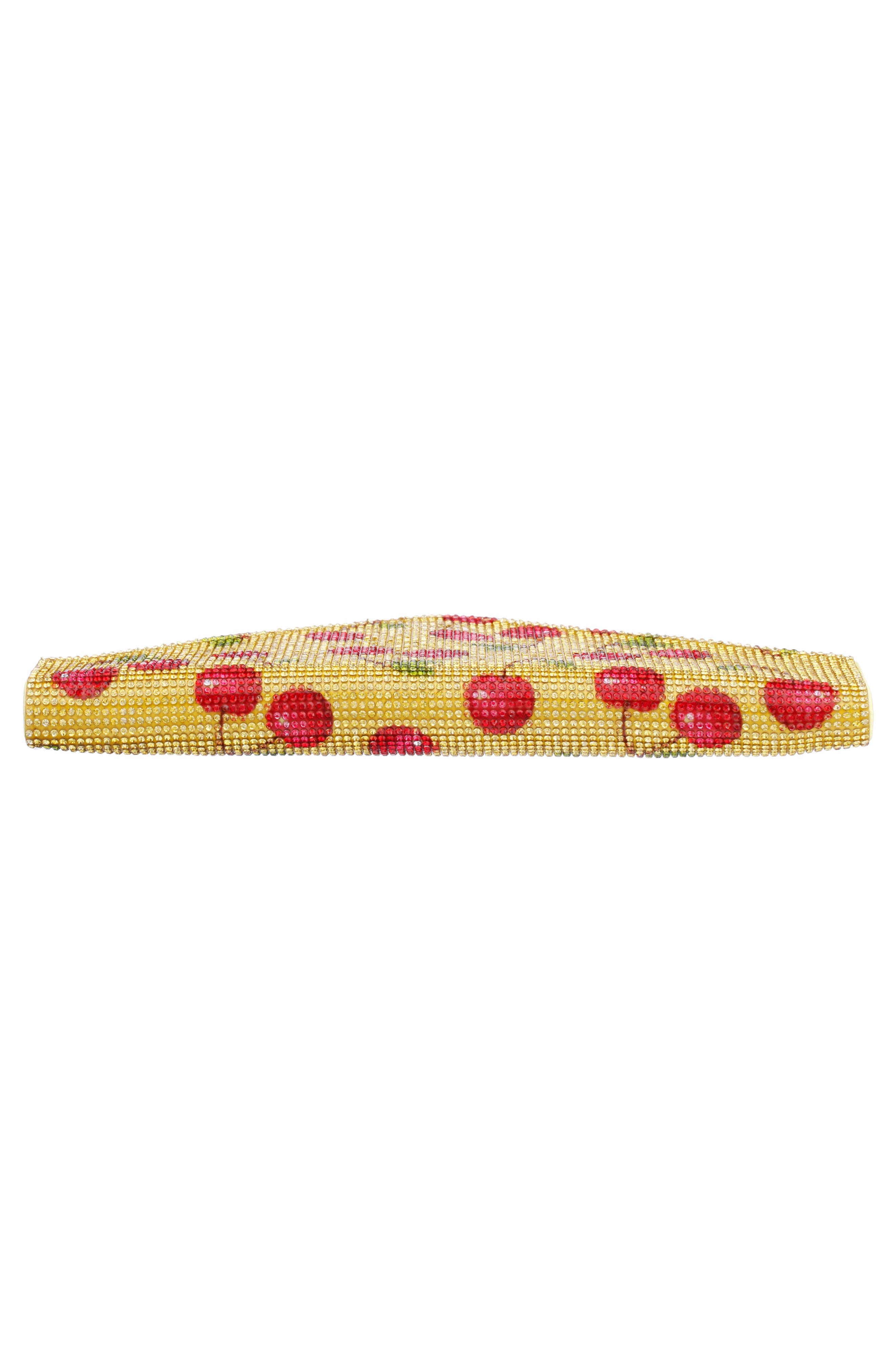 Cherry Print Crystal Envelope Clutch, Alternate, color, CHERRY YELLOW MULTI