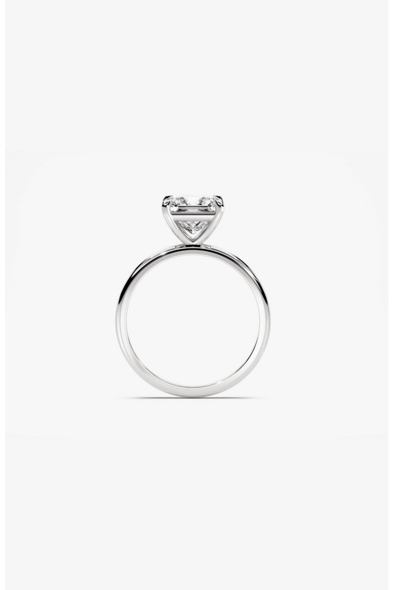 Valentina Moissanite 3 ct. t.w. Emerald Cut Solitaire Ring in Gold Vermeil, Alternate, color, Silver