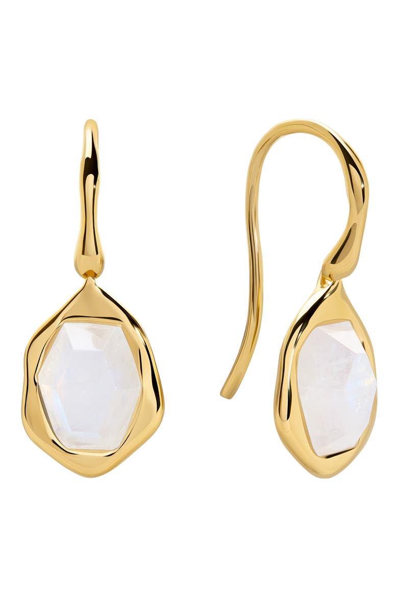 Odyssey Drop Earrings, Main, color, 18K GOLD VERMEIL/ MOONSTONE